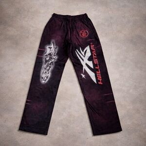 Hellstar Airbrushed Black Skull Sweatpants With 100% Authentic NFC Tag